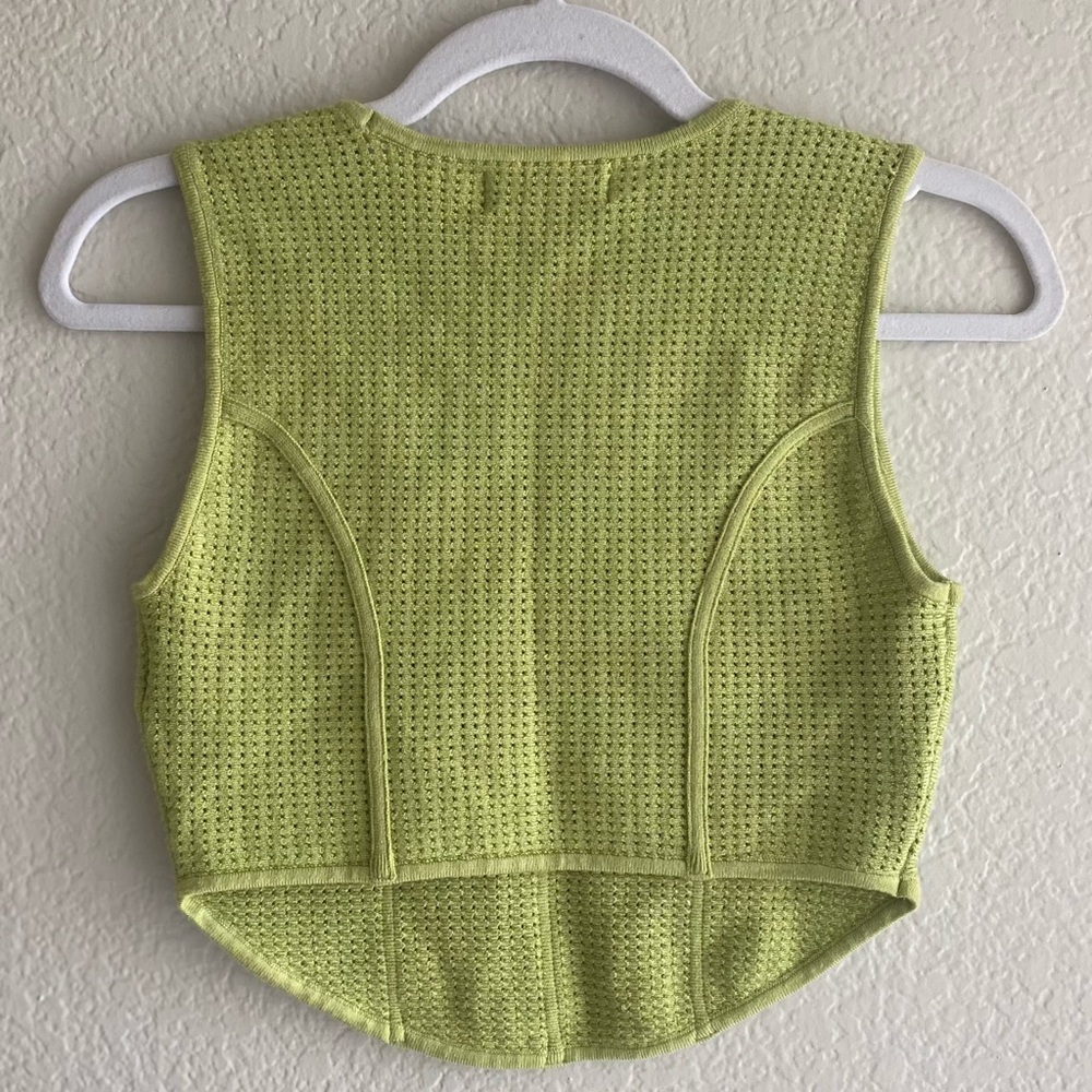 HOUSE OF HARLOW 1960 Green Knit Crop Top - Size S - Picture 3 of 10